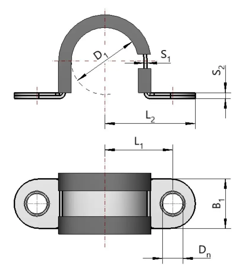 Technische Zeichnung DIN 3016-1-F1