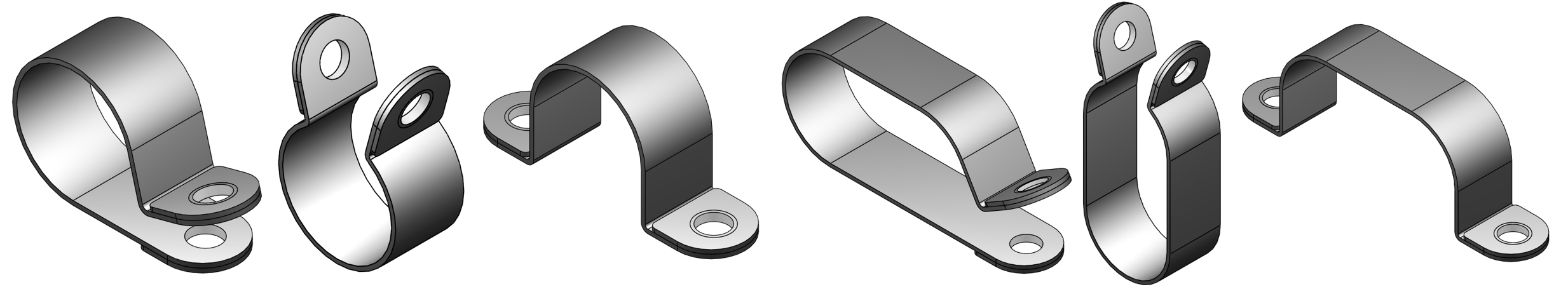 Halterungsschelle nach DIN 3016-1_Formen A1-C2
